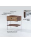 mesa de cabeceira pine pau ferro com gaveta dual pes metal info