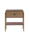 mesa de cabeceira pine pau ferro com gaveta dual pes tauari frente