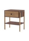 mesa de cabeceira pine pau ferro com gaveta dual pes tauari lado