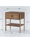 mesa de cabeceira pine pau ferro com gaveta dual pes tauari medidas