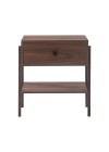 mesa de cabeceira pine pau ferro com gaveta pau ferro pes imbuia frente