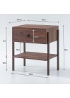 mesa de cabeceira pine pau ferro com gaveta pau ferro pes imbuia medidas