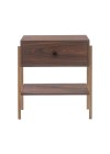 mesa de cabeceira pine pau ferro com gaveta pau ferro pes tauari frente