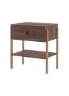 mesa de cabeceira pine pau ferro com gaveta pau ferro pes tauari lado