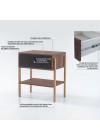 mesa de cabeceira pine pau ferro com gaveta preto pes tauari info