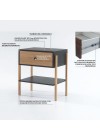 mesa de cabeceira pine preto com gaveta dual pes tauari info