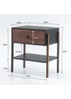 mesa de cabeceira pine preto com gaveta pau ferro pes imbuia medidas