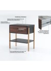 mesa de cabeceira pine preto com gaveta pau ferro pes tauari info