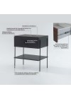 mesa de cabeceira pine preto pes metal info