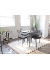 Mesa de Jantar Hanno - 90x90 - Preto Fosco 