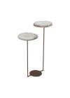 mesa lateral flutuante pedra natural dupla marrom