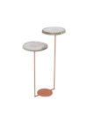 mesa lateral flutuante pedra natural dupla terracota