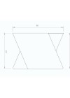 Mesa Lateral Chevron Pequena - Studio Makuko Design Assinado