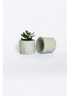 vaso de concreto cinza