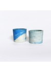 vaso de concreto colorido