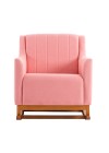 poltrona de balanço baru rosa frente