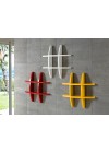 Prateleira Hashtag Pequena  - Vermelho (M48), Branco (M33) e Amarelo (M40)