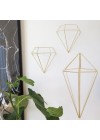 conjunto de decoração prisma dourado