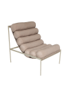 Poltrona Rolos - Bege e Base Taupe