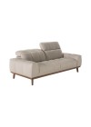 Sofá Natuzzi 2 Lugares Paradiso em Couro Natural Off White
