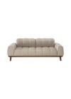 Sofá Natuzzi 2 Lugares Paradiso em Couro Natural Off White
