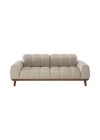 Natuzzi Sofá 3 Lugares Paradiso em Couro Natural Off White