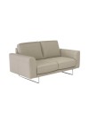 Sofá Natuzzi 2 Lugares Satin em Couro Natural Off White