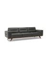 Sofá Natuzzi Vivace em Couro Natural Preto
