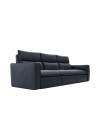 Natuzzi Sofá Retrátil Elétrico Dario em Couro Natural Preto