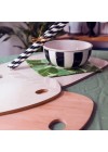 conjunto de tabuas de corte seixo ambientada
