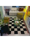 tapete-xadrez-design-rotulo-em-branco