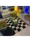 tapete-xadrez-design-rotulo-em-branco