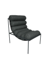 Poltrona Rolos Chumbo - Base Preta