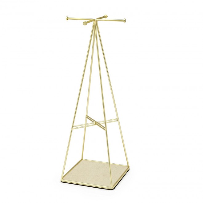 porta-jóias prisma dourado