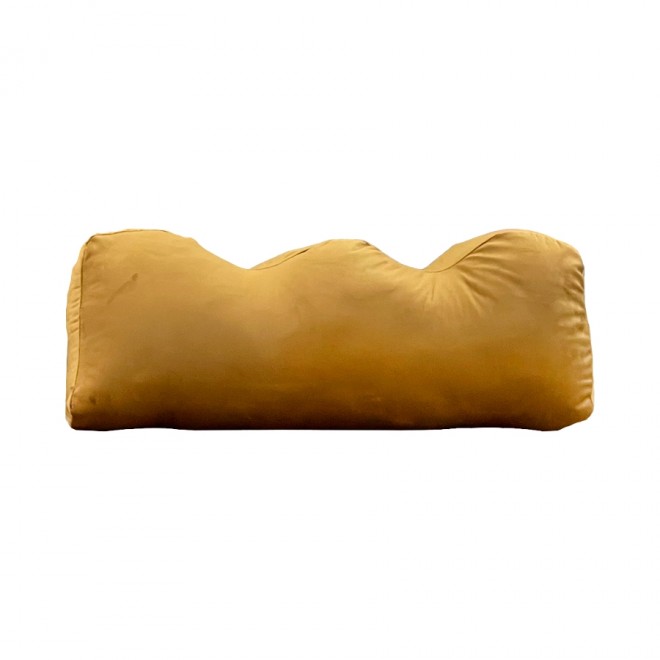 almofada-ondas-mostarda-design-rotulo-em-branco