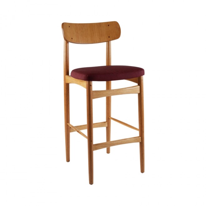 Banqueta Estofada Arc Eco Leather Vinho