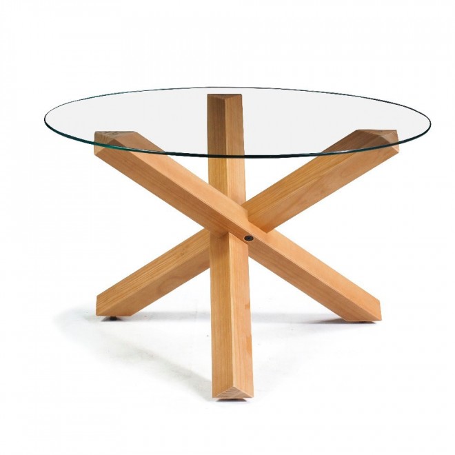 base de mesa em madeira para tampo de vidro