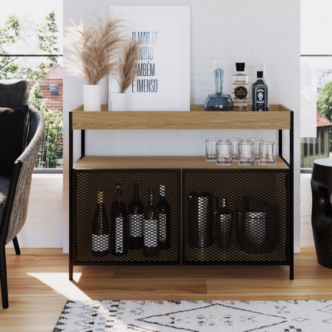 Buffet Brick com 2 Portas 100cm