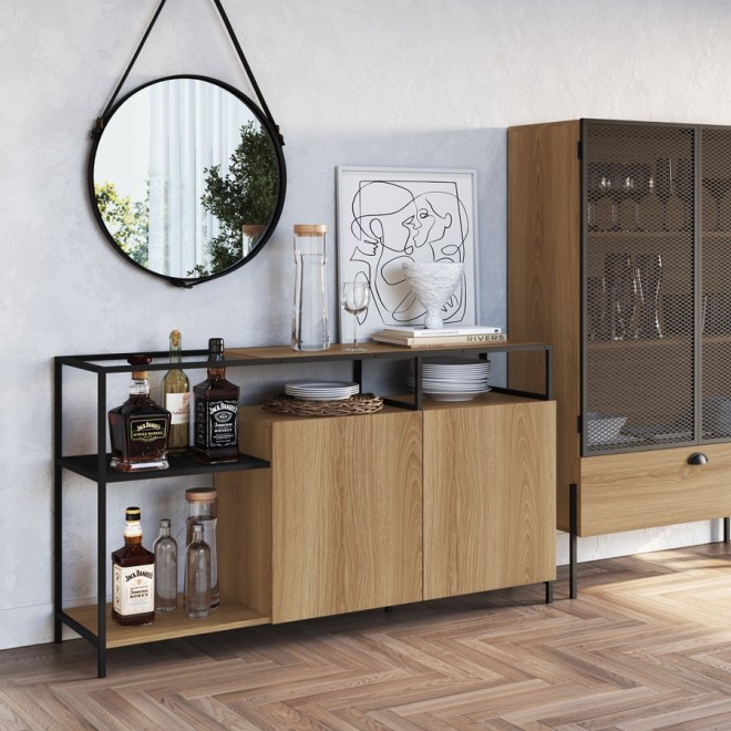 Buffet Brick com 2 Portas 135cm