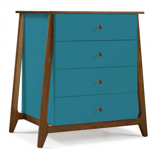 Cômoda Floripa 4 Gavetas - Azul Claro M50