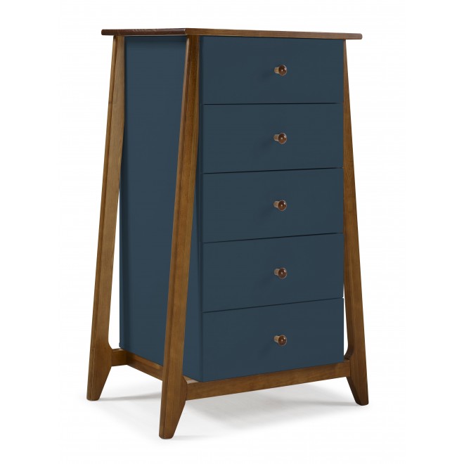 Cômoda Floripa 5 Gavetas - Azul Marinho M505