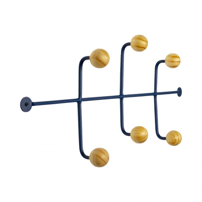 Cabideiro de Parede Madalena Ball Azul