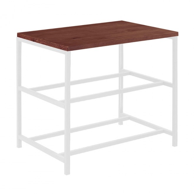 Sapateira Industrial Lazo - Base Branco + Tampo Castanho