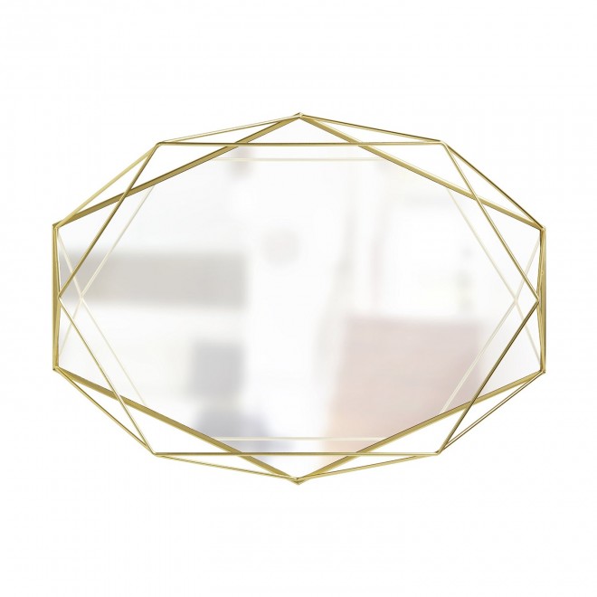 espelho prisma dourado