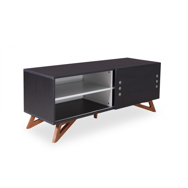 Rack Itaim Preto com Porta de Correr Preto