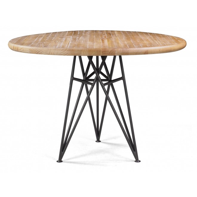 Mesa de Jantar Redonda Tríade - Madeira Clara