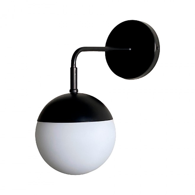 luminária-arandela-haste-l-globo-15-preto