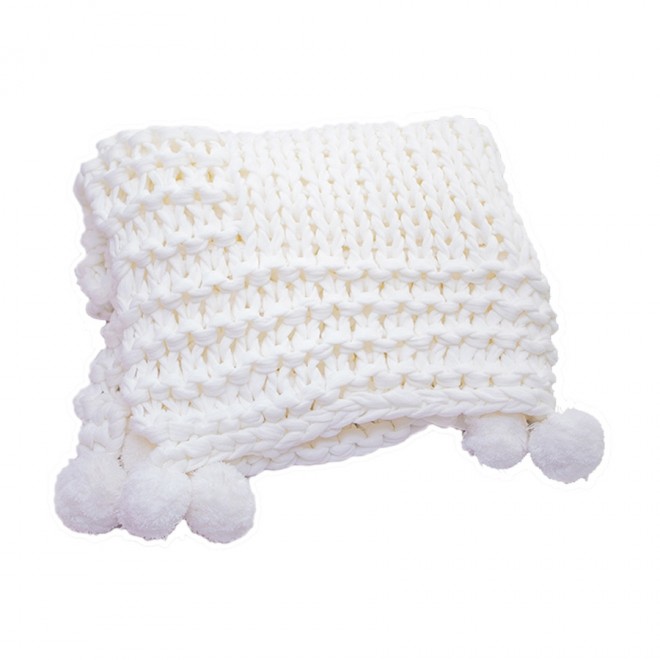 manta-tricot-pom-pom-para-decoracao-cama-e-sofa