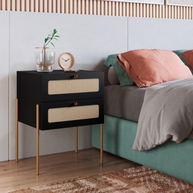 mesa-de-cabeceira-leblon-2-gavetas-nero-pes-metal-dourado