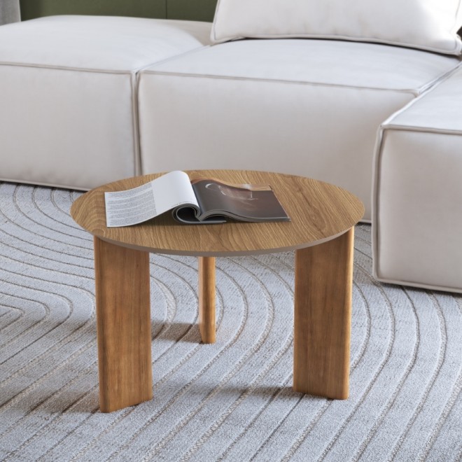 Mesa de Centro Redonda Para Sala Merano Alta